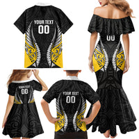 Taranaki 2026 Rugby Custom Family Matching Mermaid Dress and Hawaiian Shirt NZ Maori Silver Fern LT14 - Polynesian Pride