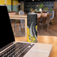 Taranaki 2026 Rugby Custom Skinny Tumbler NZ Maori Silver Fern LT14 - Polynesian Pride