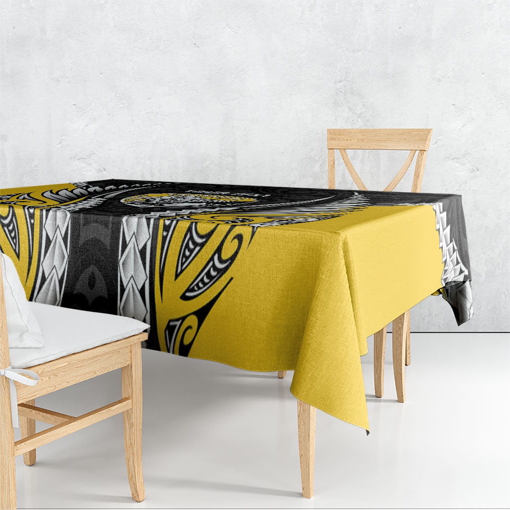 Taranaki 2026 Rugby Custom Tablecloth NZ Maori Silver Fern LT14 - Polynesian Pride
