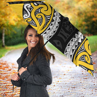 Taranaki 2026 Rugby Custom Umbrella NZ Maori Silver Fern LT14 - Polynesian Pride