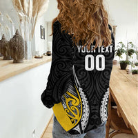 Taranaki 2026 Rugby Custom Women Casual Shirt NZ Maori Silver Fern LT14 - Polynesian Pride