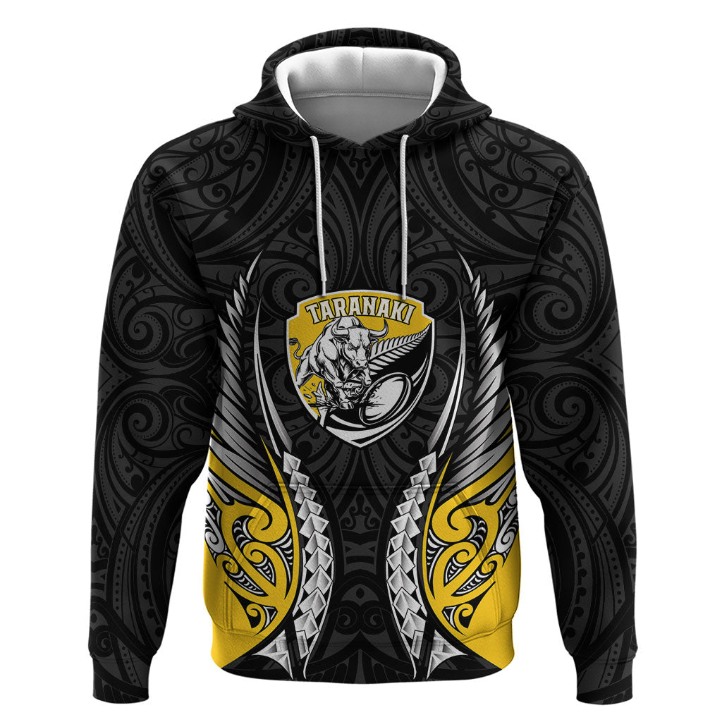 Taranaki 2026 Rugby Custom Zip Hoodie NZ Maori Silver Fern