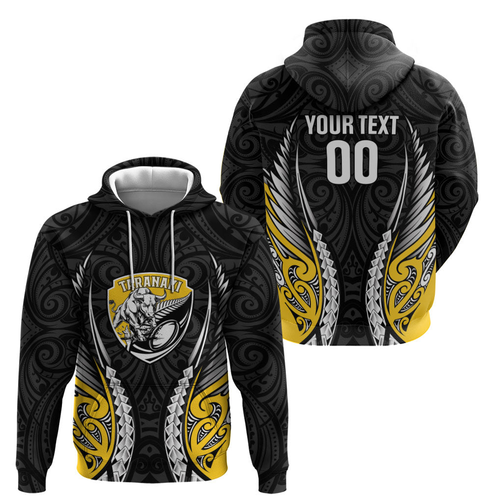 Taranaki 2026 Rugby Custom Zip Hoodie NZ Maori Silver Fern