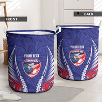 Tasman Bay 2026 Rugby Custom Laundry Basket NZ Maori Silver Fern LT14 - Polynesian Pride