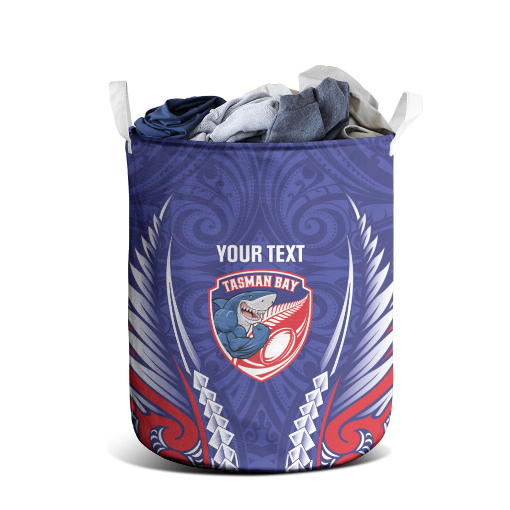 Tasman Bay 2026 Rugby Custom Laundry Basket NZ Maori Silver Fern LT14 - Polynesian Pride
