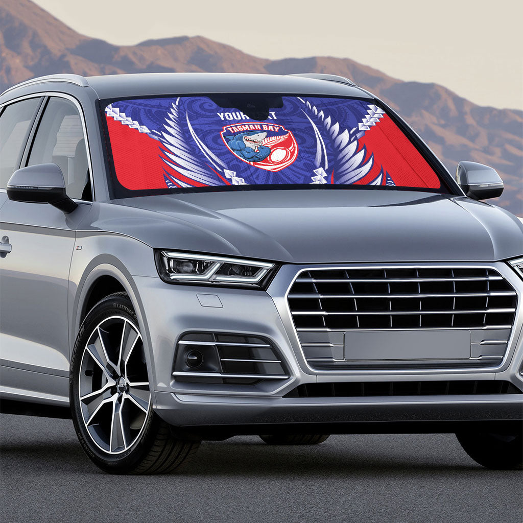 Tasman Bay 2026 Rugby Custom Auto Sun Shade NZ Maori Silver Fern LT14 - Polynesian Pride