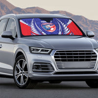 Tasman Bay 2026 Rugby Custom Auto Sun Shade NZ Maori Silver Fern LT14 - Polynesian Pride