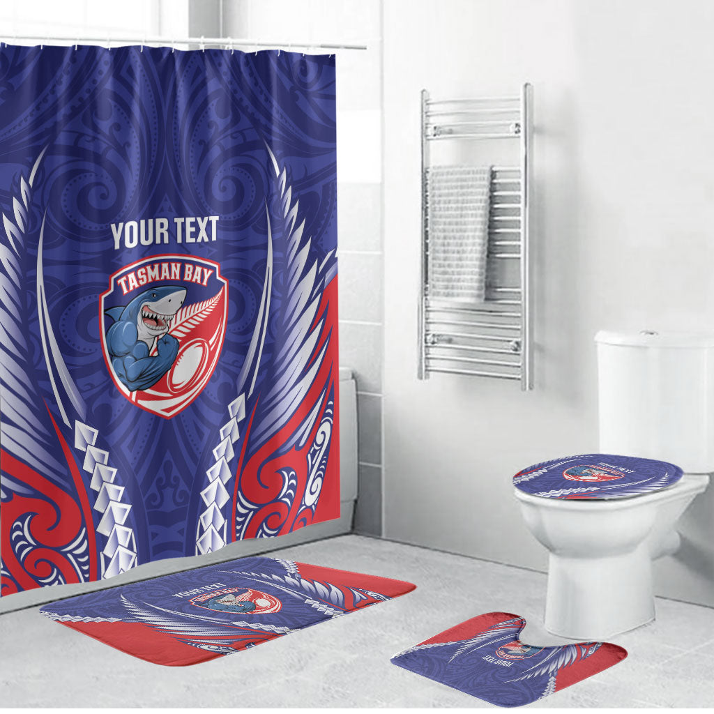 Tasman Bay 2026 Rugby Custom Bathroom Set NZ Maori Silver Fern