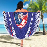 Tasman Bay 2026 Rugby Custom Beach Blanket NZ Maori Silver Fern LT14 - Polynesian Pride