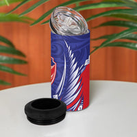 Tasman Bay 2026 Rugby Custom 4 in 1 Can Cooler Tumbler NZ Maori Silver Fern LT14 - Polynesian Pride