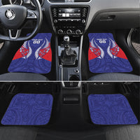 Tasman Bay 2026 Rugby Custom Car Mats NZ Maori Silver Fern LT14 Set 4pcs Blue - Polynesian Pride