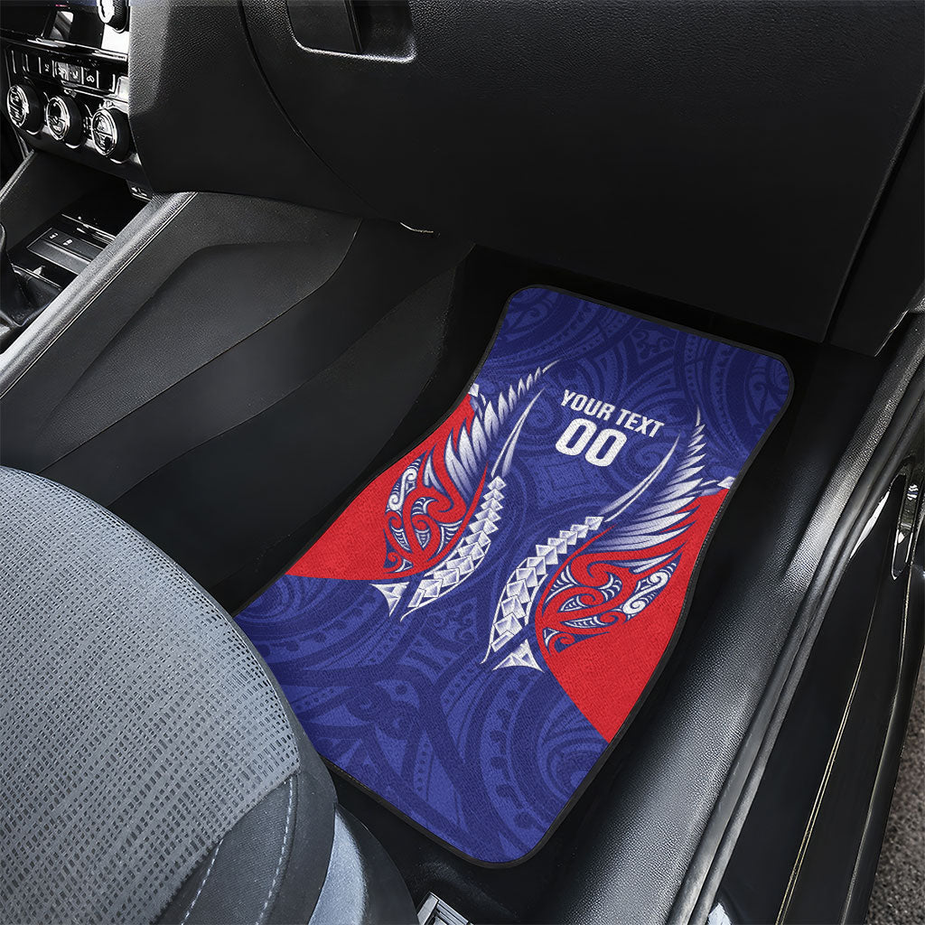 Tasman Bay 2026 Rugby Custom Car Mats NZ Maori Silver Fern LT14 - Polynesian Pride