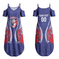 Tasman Bay 2026 Rugby Custom Couples Matching Summer Maxi Dress and Hawaiian Shirt NZ Maori Silver Fern LT14 - Polynesian Pride