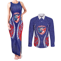 Tasman Bay 2026 Rugby Custom Couples Matching Tank Maxi Dress and Long Sleeve Button Shirt NZ Maori Silver Fern