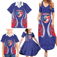 Tasman Bay 2026 Rugby Custom Family Matching Summer Maxi Dress and Hawaiian Shirt NZ Maori Silver Fern LT14 - Polynesian Pride