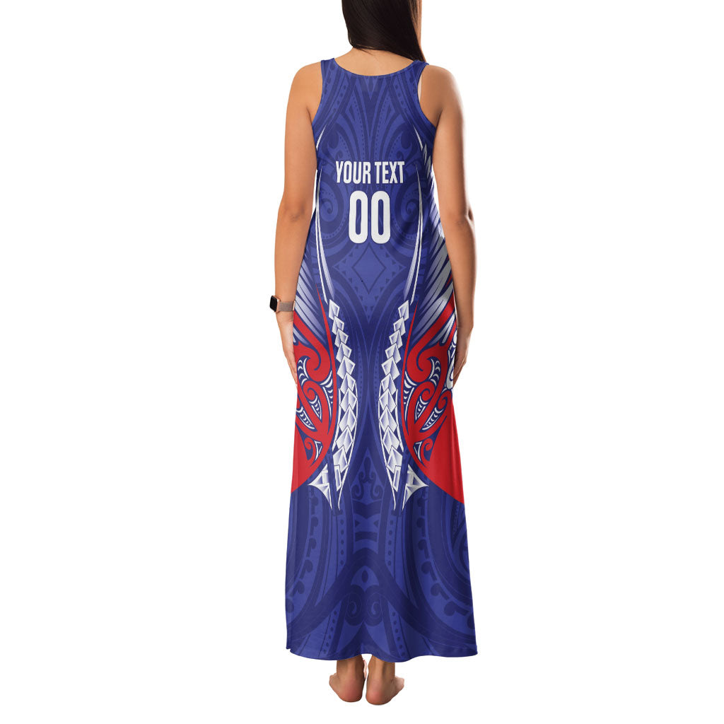 Tasman Bay 2026 Rugby Custom Family Matching Tank Maxi Dress and Hawaiian Shirt NZ Maori Silver Fern LT14 - Polynesian Pride