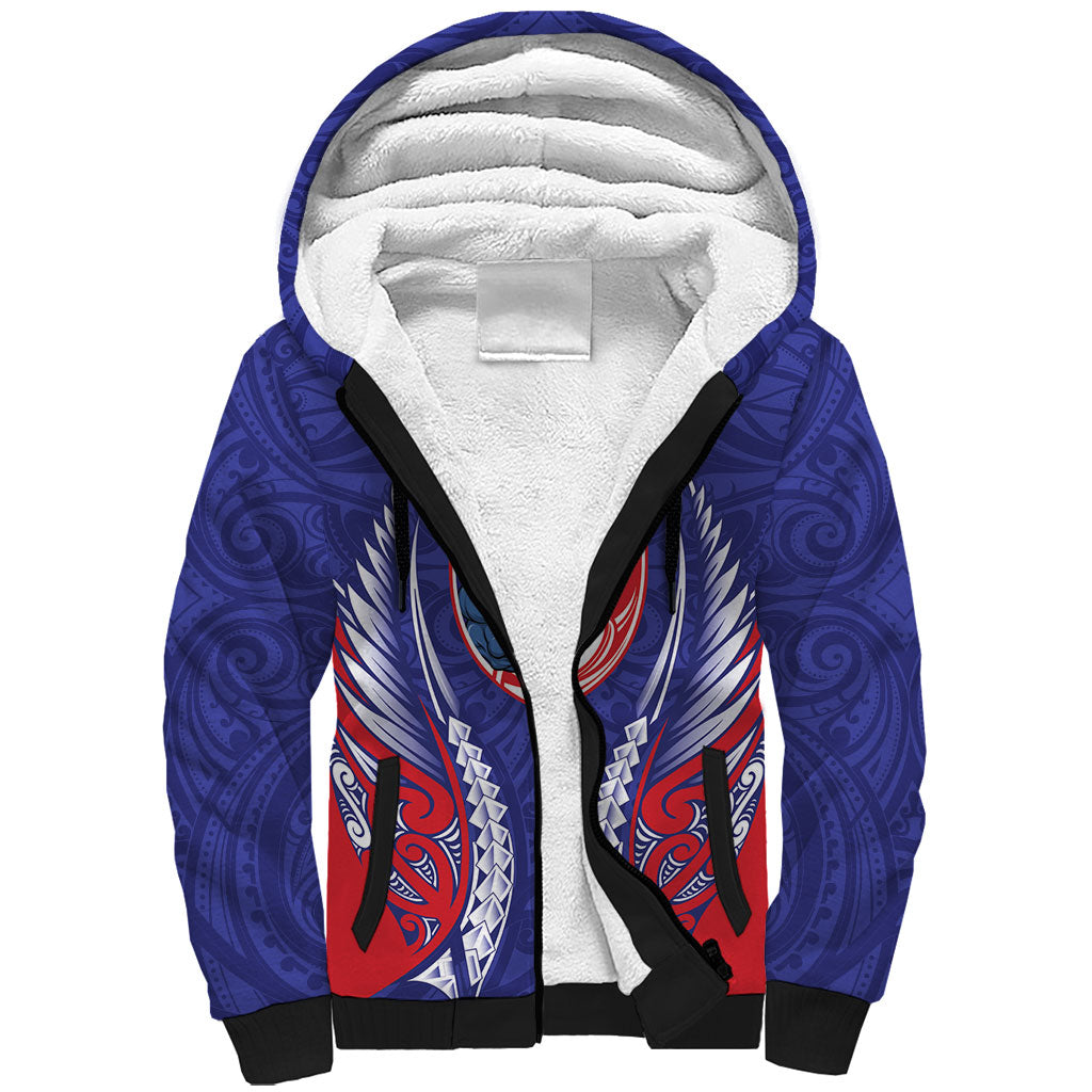 Tasman Bay 2026 Rugby Custom Sherpa Hoodie NZ Maori Silver Fern