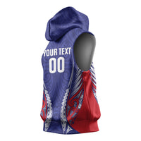 Tasman Bay 2026 Rugby Custom Sleeveless Hoodie NZ Maori Silver Fern LT14 - Polynesian Pride