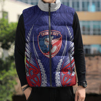 Tasman Bay 2026 Rugby Custom Sleeveless Puffer Jacket NZ Maori Silver Fern