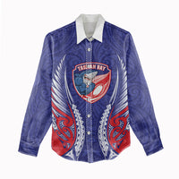 Tasman Bay 2026 Rugby Custom Women Casual Shirt NZ Maori Silver Fern LT14 - Polynesian Pride
