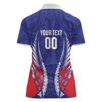 Tasman Bay 2026 Rugby Custom Women Polo Shirt NZ Maori Silver Fern LT14 - Polynesian Pride