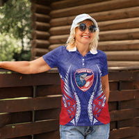 Tasman Bay 2026 Rugby Custom Women Polo Shirt NZ Maori Silver Fern LT14 - Polynesian Pride