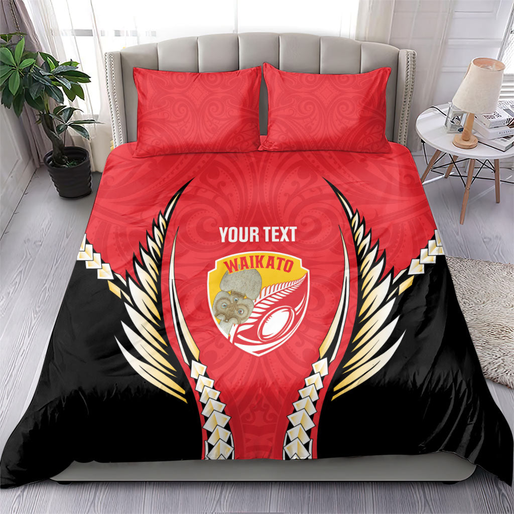 Waikato 2026 Rugby Custom Bedding Set NZ Maori Silver Fern