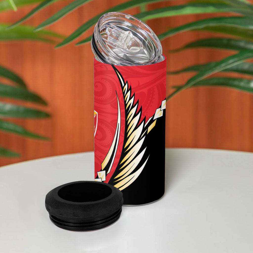 Waikato 2026 Rugby Custom 4 in 1 Can Cooler Tumbler NZ Maori Silver Fern LT14 - Polynesian Pride