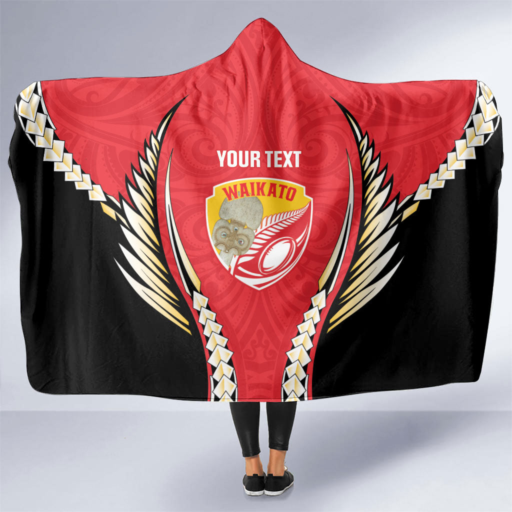 Waikato 2026 Rugby Custom Hooded Blanket NZ Maori Silver Fern