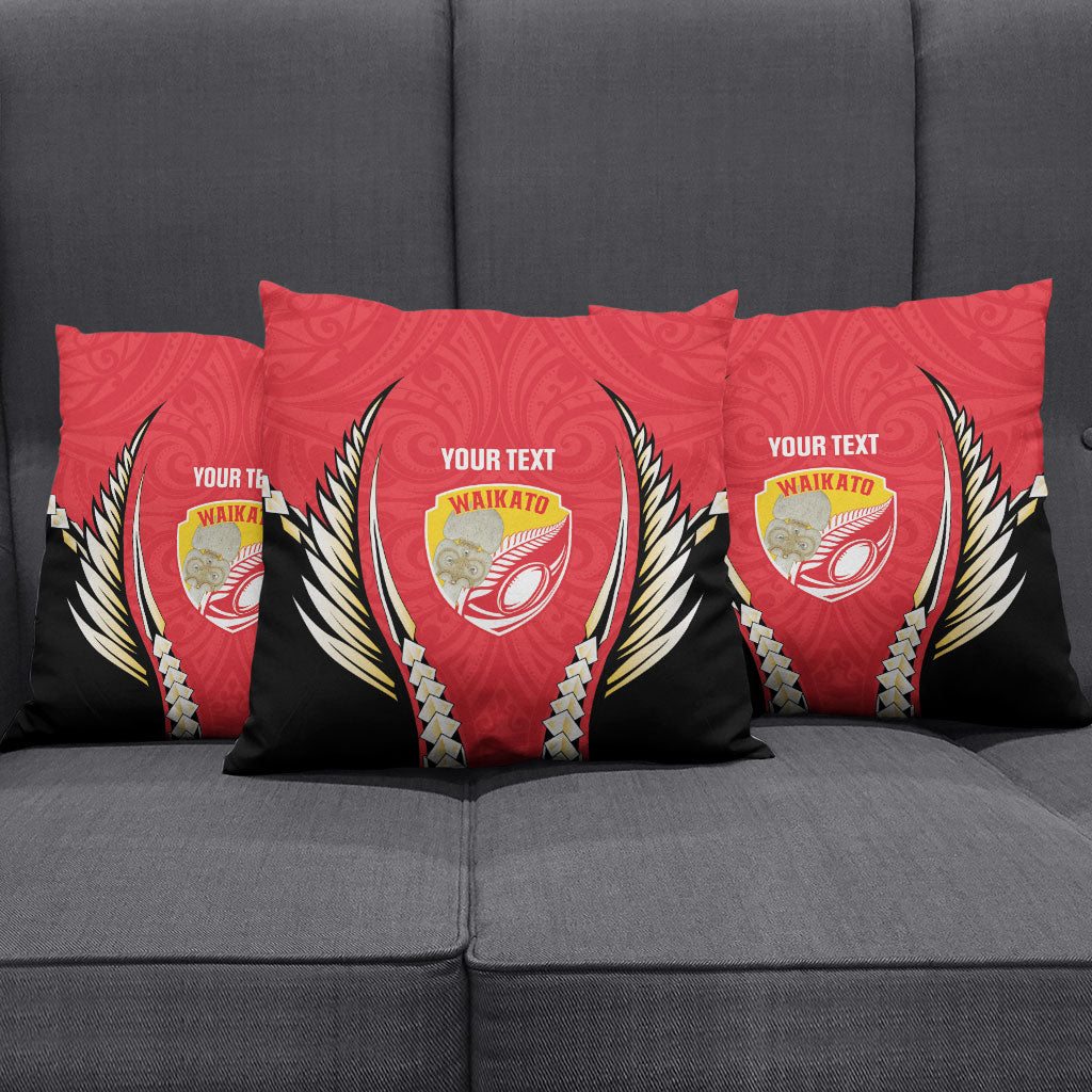 Waikato 2026 Rugby Custom Pillow Cover NZ Maori Silver Fern LT14 - Polynesian Pride