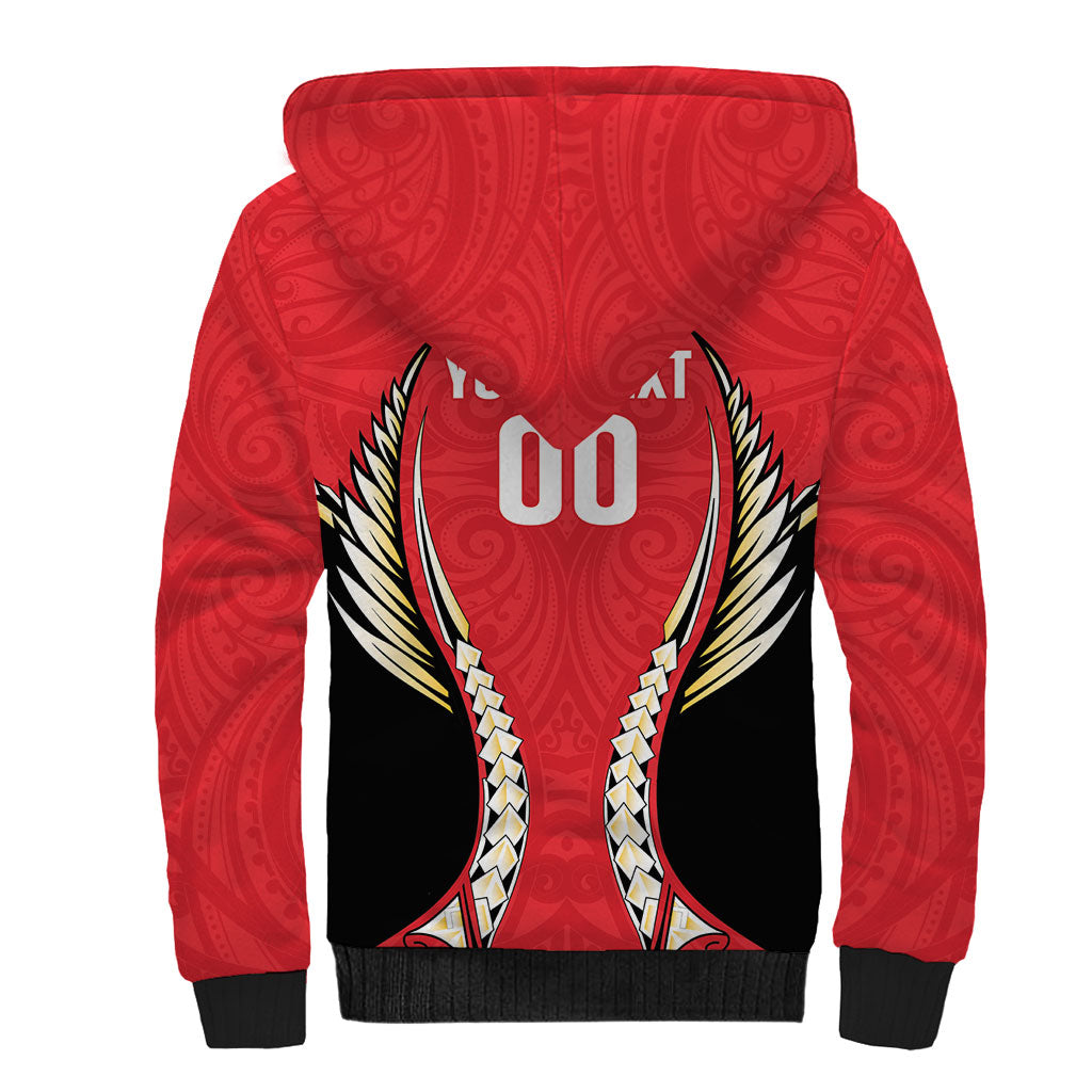 Waikato 2026 Rugby Custom Sherpa Hoodie NZ Maori Silver Fern LT14 - Polynesian Pride