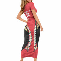Waikato 2026 Rugby Custom Short Sleeve Bodycon Dress NZ Maori Silver Fern LT14 - Polynesian Pride