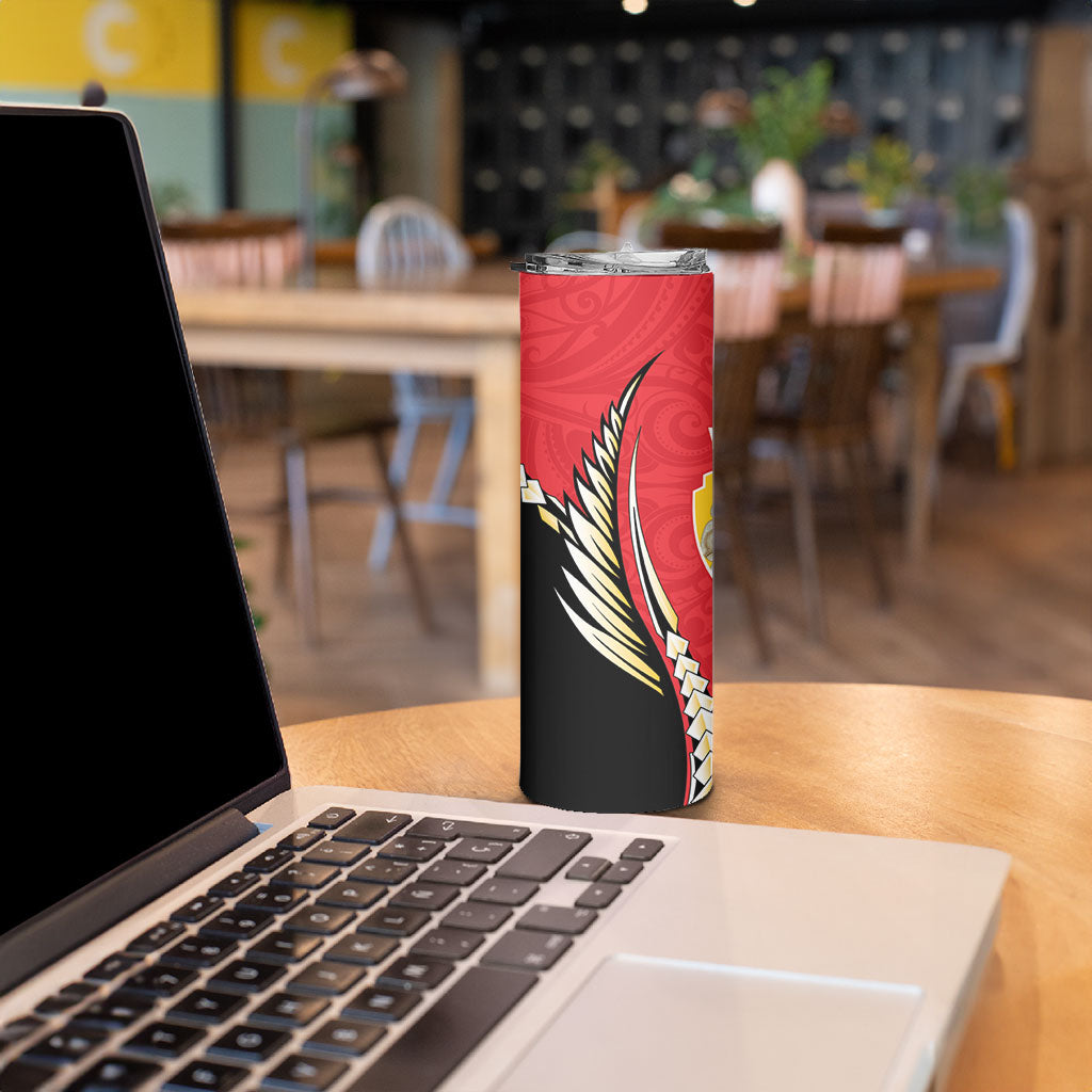 Waikato 2026 Rugby Custom Skinny Tumbler NZ Maori Silver Fern LT14 - Polynesian Pride