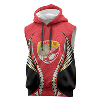 Waikato 2026 Rugby Custom Sleeveless Hoodie NZ Maori Silver Fern LT14 Red - Polynesian Pride