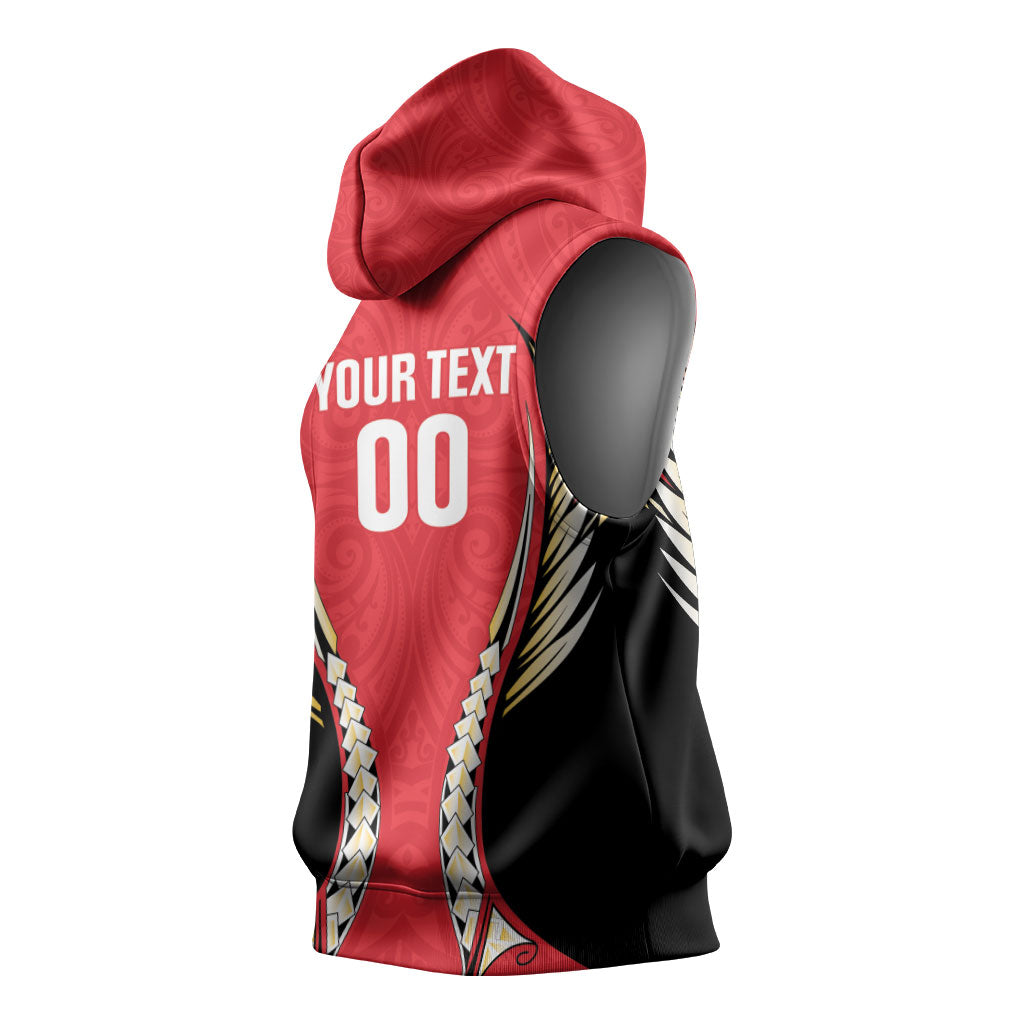 Waikato 2026 Rugby Custom Sleeveless Hoodie NZ Maori Silver Fern LT14 - Polynesian Pride