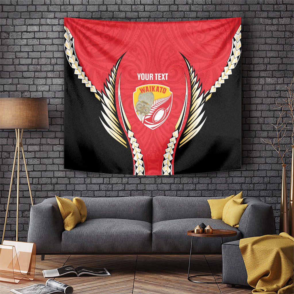 Waikato 2026 Rugby Custom Tapestry NZ Maori Silver Fern