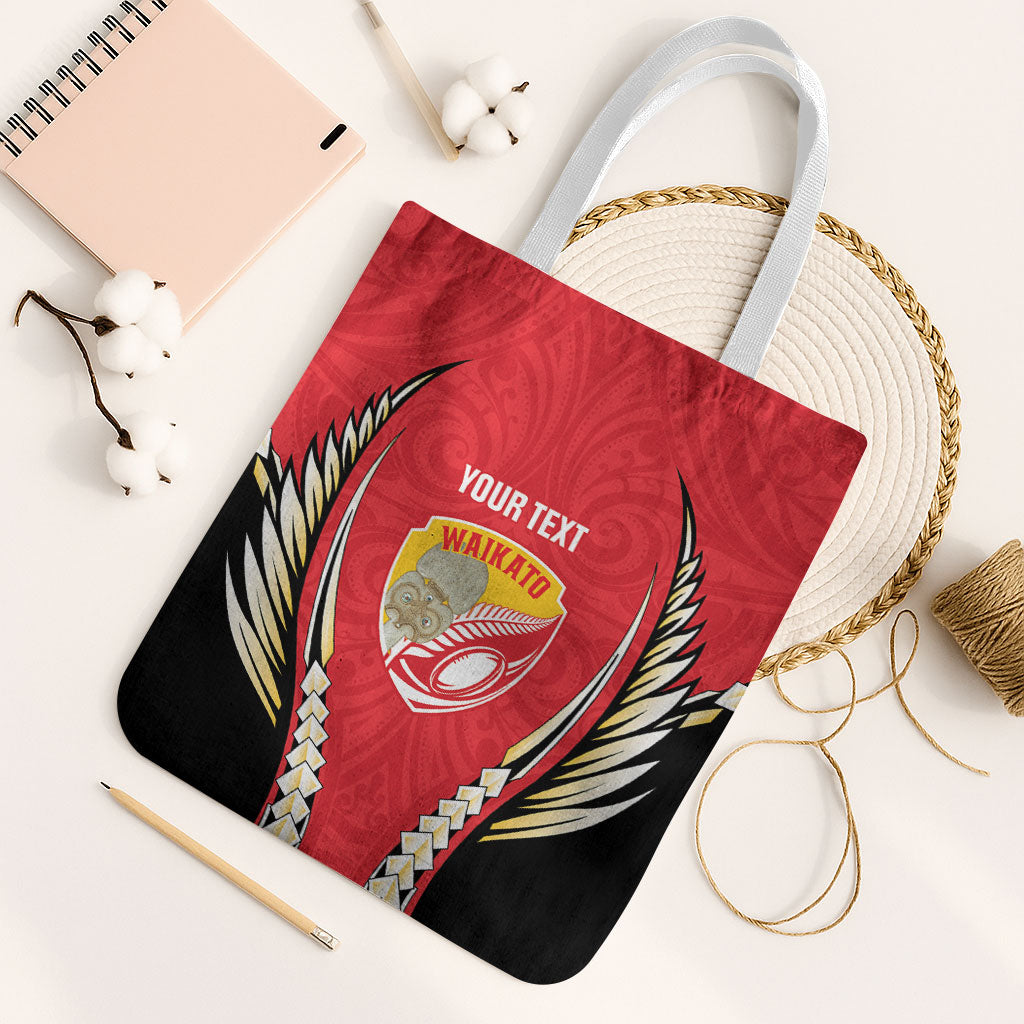 Waikato 2026 Rugby Custom Tote Bag NZ Maori Silver Fern LT14 White Strap One Size Red - Polynesian Pride