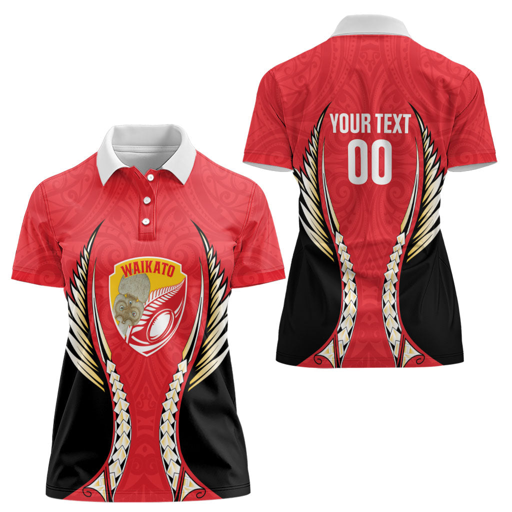Waikato 2026 Rugby Custom Women Polo Shirt NZ Maori Silver Fern LT14 - Polynesian Pride