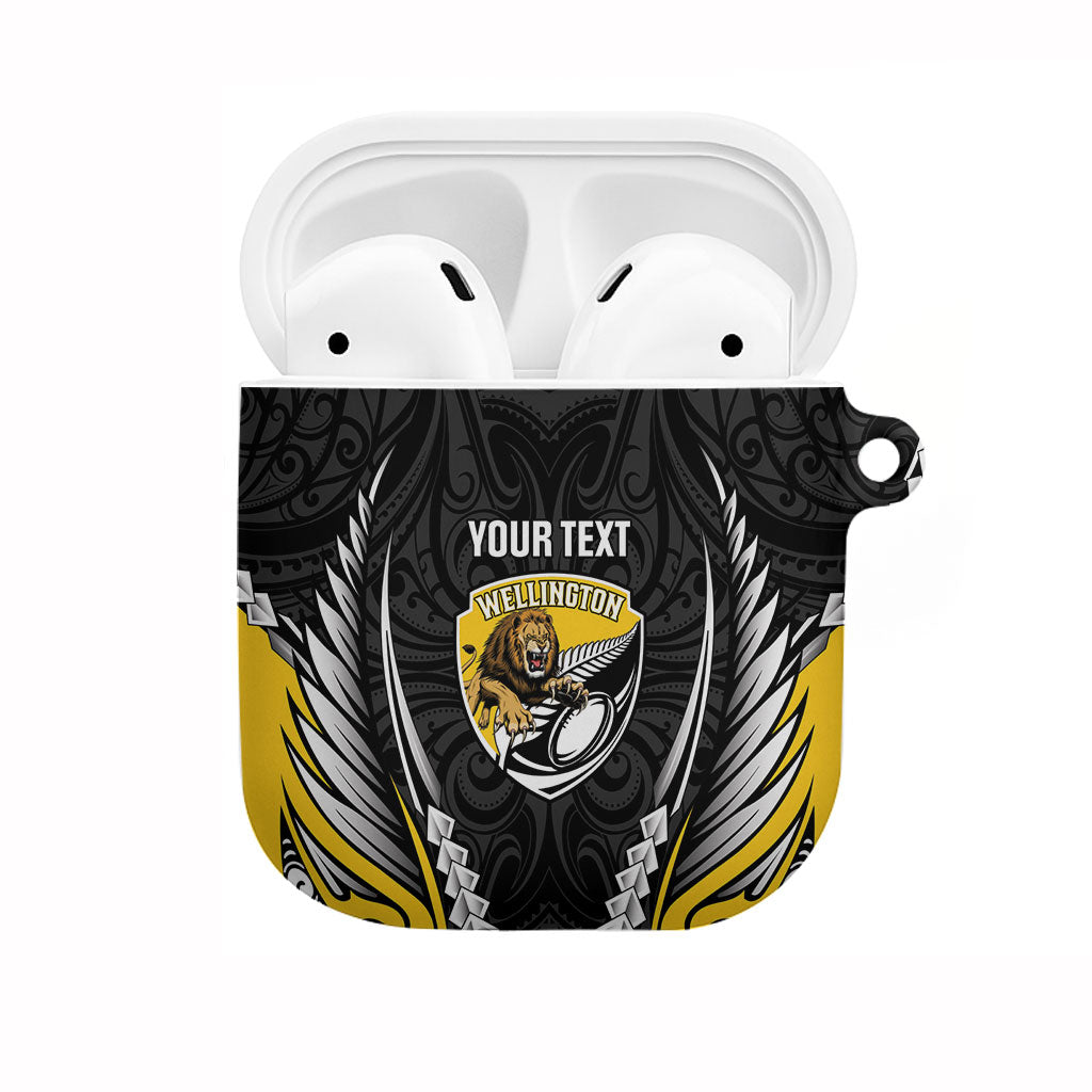 Wellington 2026 Rugby Custom AirPods Case NZ Maori Silver Fern LT14 Black - Polynesian Pride