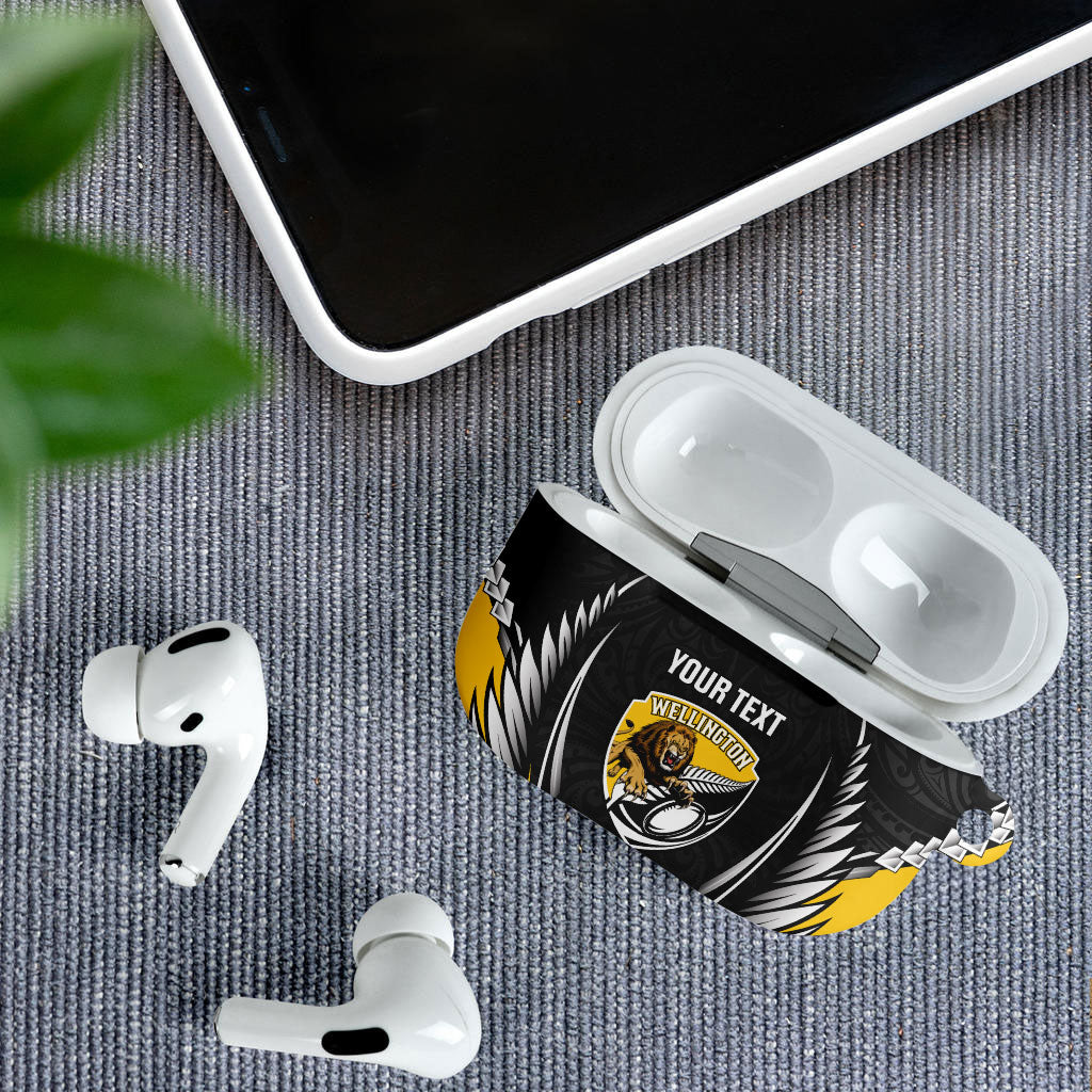 Wellington 2026 Rugby Custom AirPods Case NZ Maori Silver Fern LT14 - Polynesian Pride