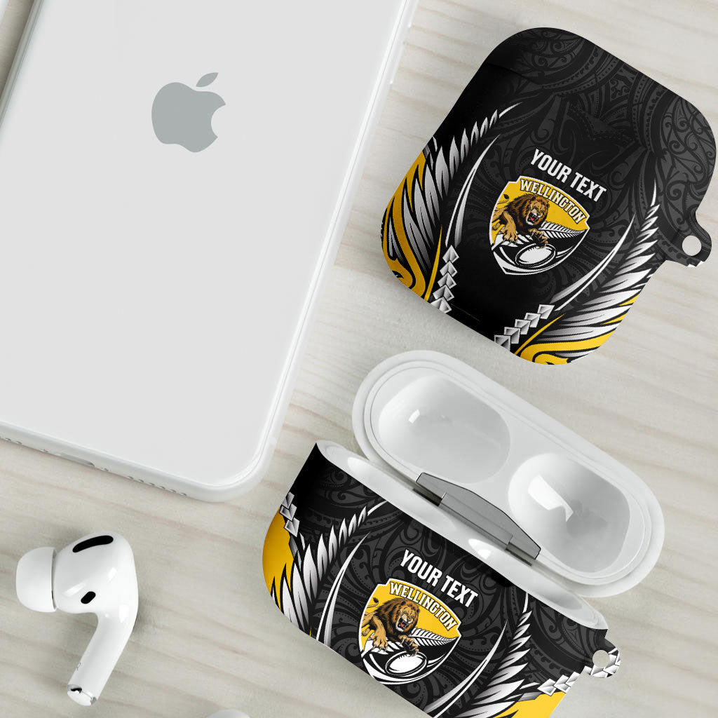 Wellington 2026 Rugby Custom AirPods Case NZ Maori Silver Fern LT14 - Polynesian Pride