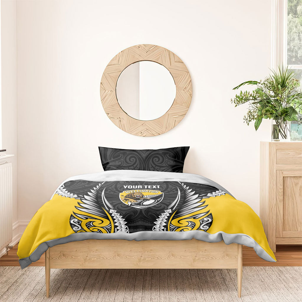 Wellington 2026 Rugby Custom Bedding Set NZ Maori Silver Fern LT14 - Polynesian Pride