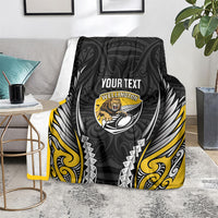Wellington 2026 Rugby Custom Blanket NZ Maori Silver Fern