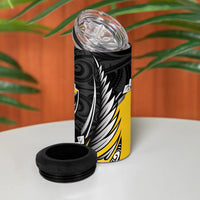 Wellington 2026 Rugby Custom 4 in 1 Can Cooler Tumbler NZ Maori Silver Fern LT14 - Polynesian Pride