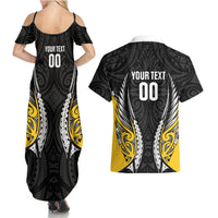 Wellington 2026 Rugby Custom Couples Matching Summer Maxi Dress and Hawaiian Shirt NZ Maori Silver Fern