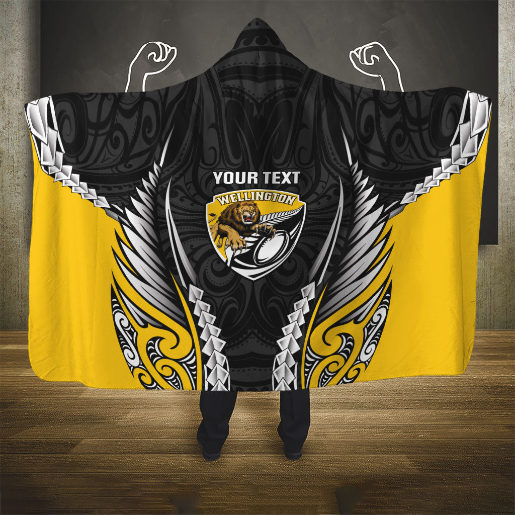Wellington 2026 Rugby Custom Hooded Blanket NZ Maori Silver Fern