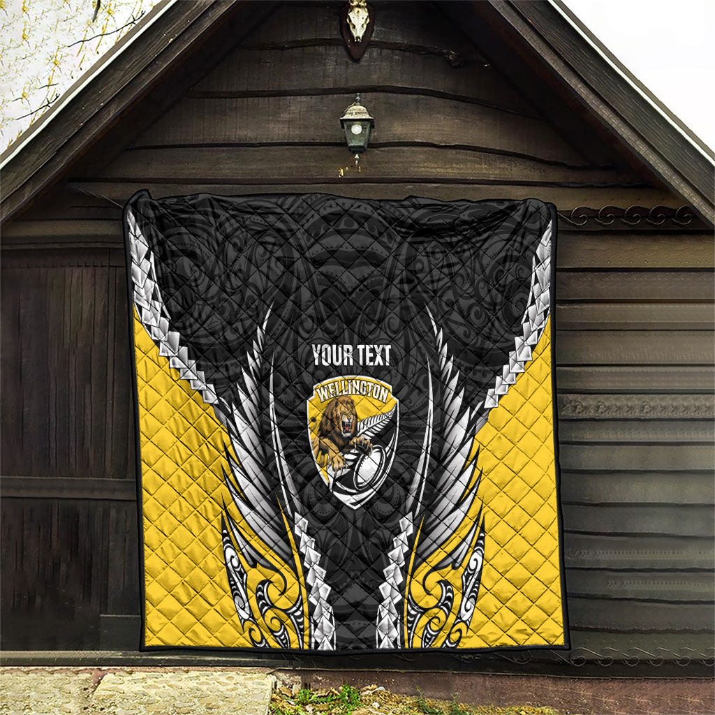 Wellington 2026 Rugby Custom Quilt NZ Maori Silver Fern