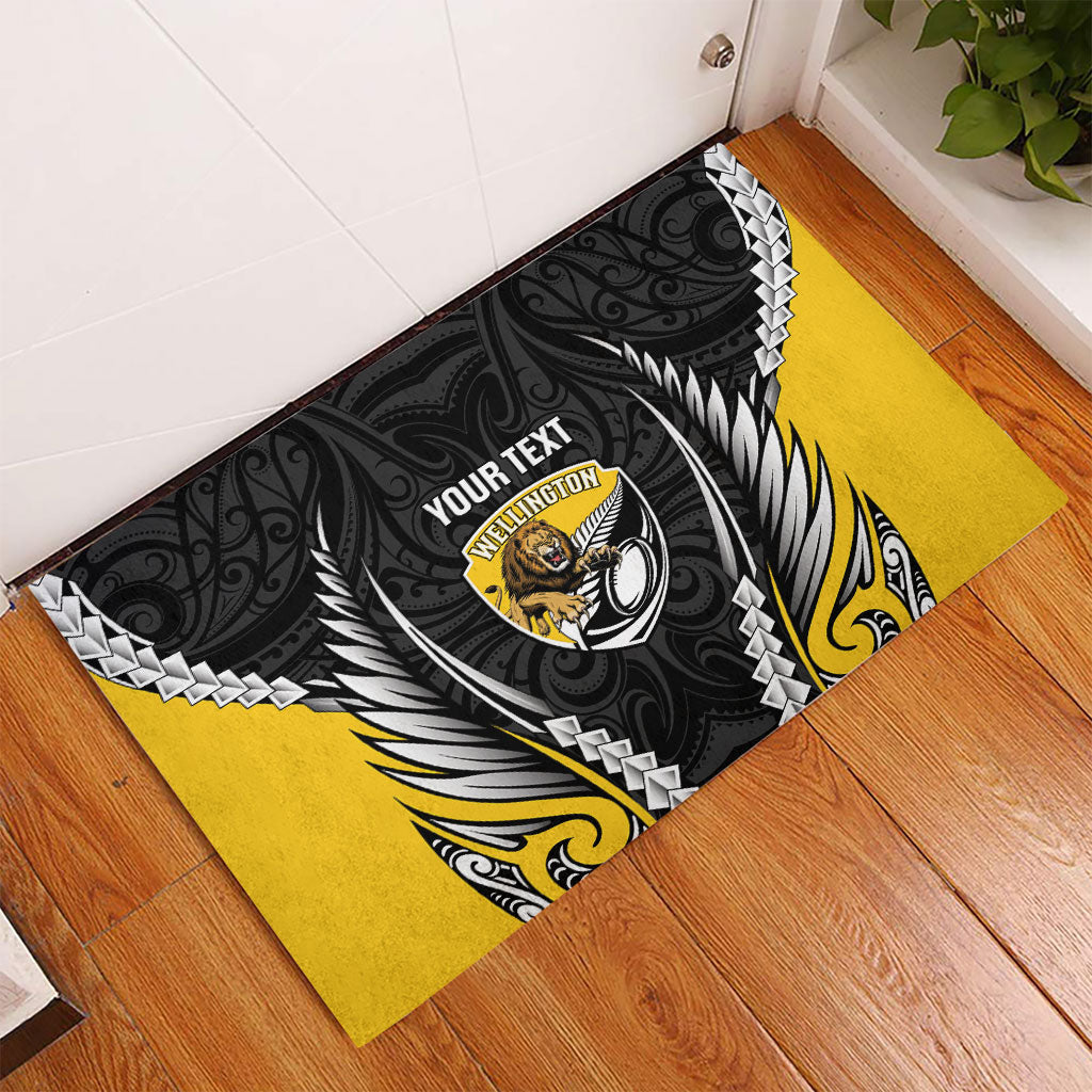 Wellington 2026 Rugby Custom Rubber Doormat NZ Maori Silver Fern LT14 - Polynesian Pride