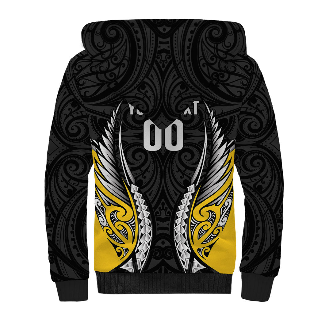 Wellington 2026 Rugby Custom Sherpa Hoodie NZ Maori Silver Fern LT14 - Polynesian Pride