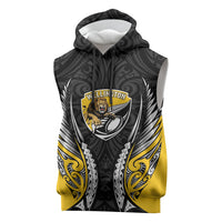 Wellington 2026 Rugby Custom Sleeveless Hoodie NZ Maori Silver Fern LT14 Black - Polynesian Pride